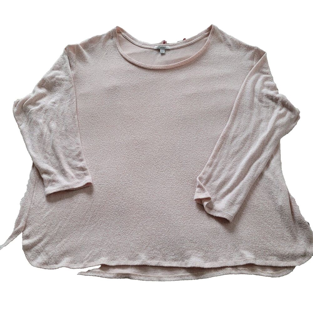 Illuminative Sweater Women XL Grey Oversized Soft Cozy Lagenlook Casual